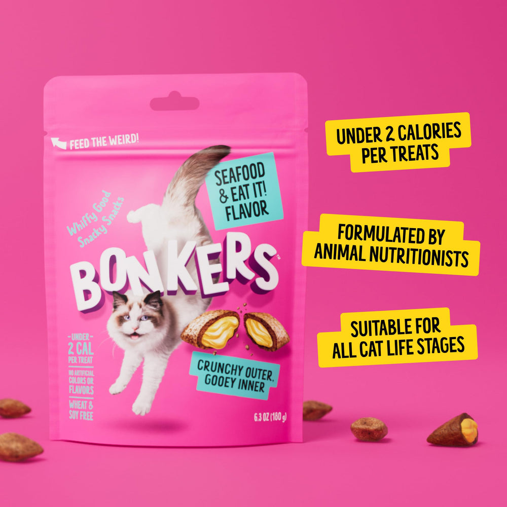 Bonkers Bites: faible calorie par friandise, moment de récompense léger.