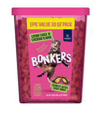 Bonkers Bites seau 850 g, cataire et cheddar, pratique et frais