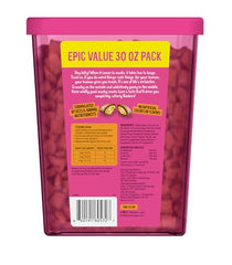 Bonkers Bites tub de 850 g – stockage pratique et fraîcheur après ouverture.