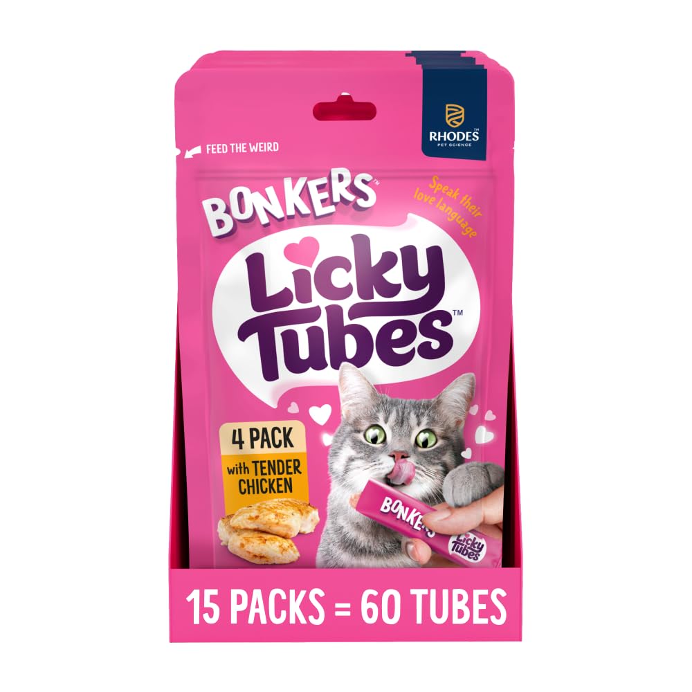 Bonkers Licky Tubes texture crème au poulet pour friandises propres.