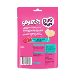Chat dégustant Bonkers Purrpops friandise lyophilisée