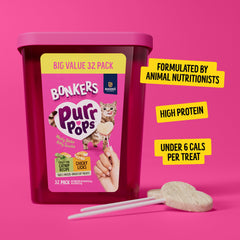 Bonkers Purrpops ingredients seches et congeles pour texture croustillante