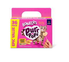 Bonkers Purrpops sucette chat poulet – récompense savoureuse pour stimuler les moments de jeu