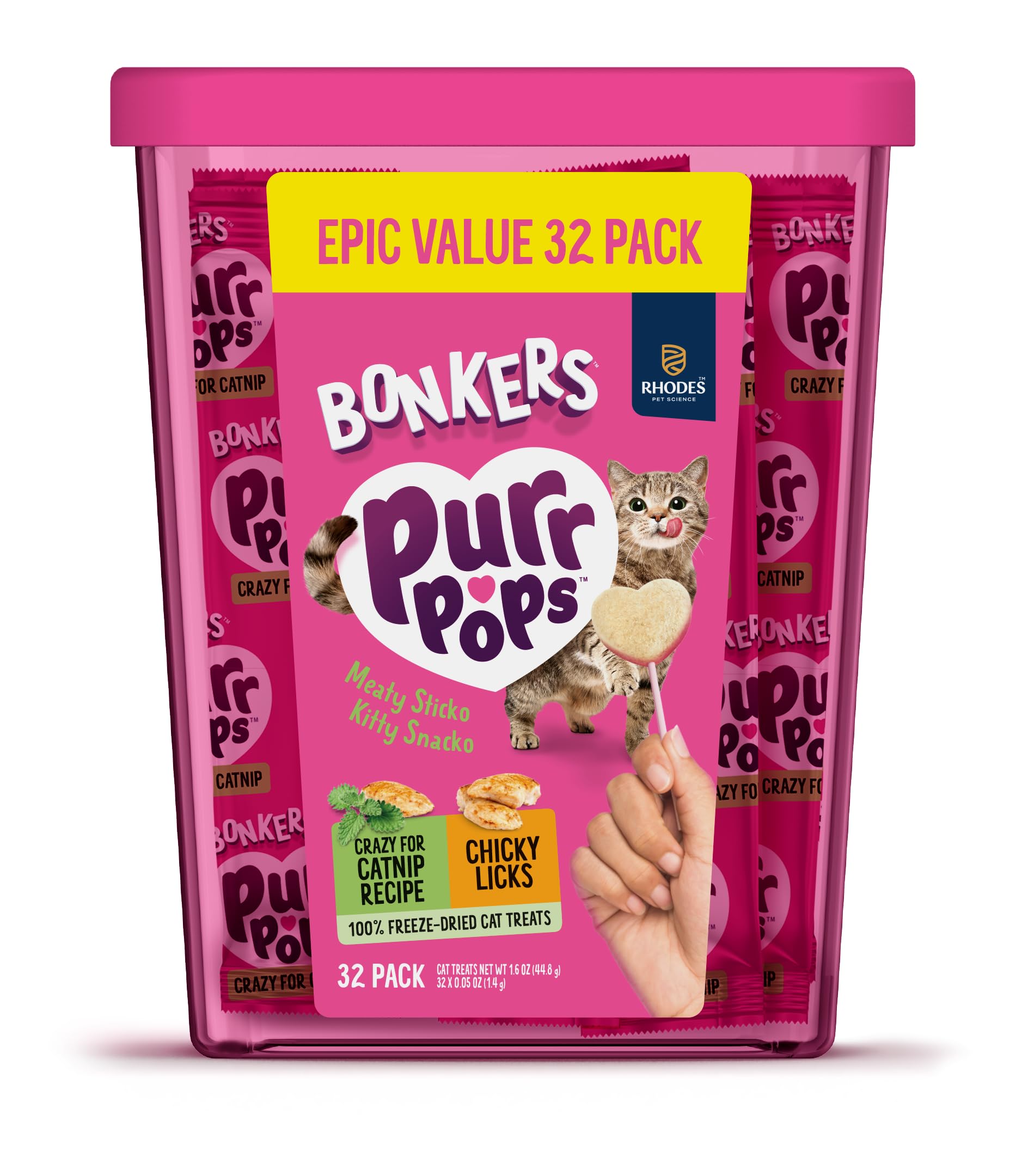 Bonkers Purrpops sucette sur pot, moment ludique et proteine pour chat