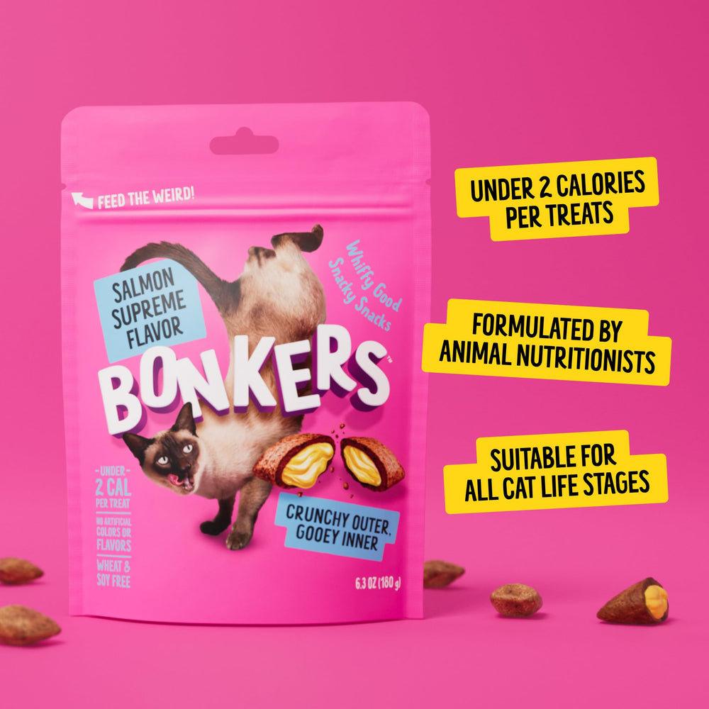 Bonkers Salmon Supreme : parfum appétissant qui stimule l'intérêt du chat lors des moments de jeu.