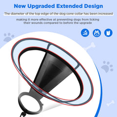 Cône transparent BONTHEE pour chien, anneau intérieur ajustable