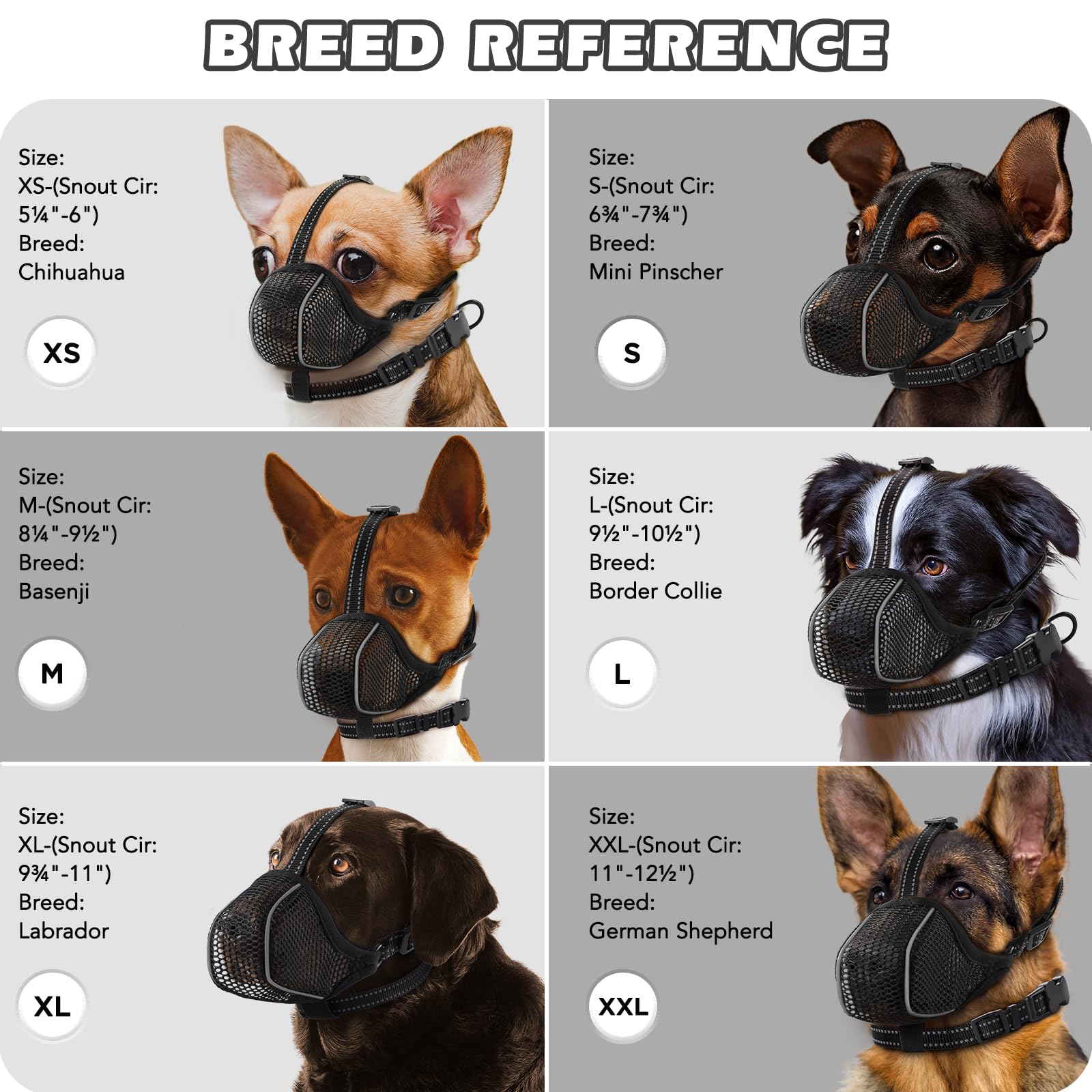 BONTHEE museau chien bord réfléchissant pour meilleure visibilité.