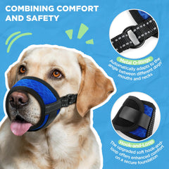 Muselière BONTHEE pour chien, design sécurité et confort pour éviter les morsures.