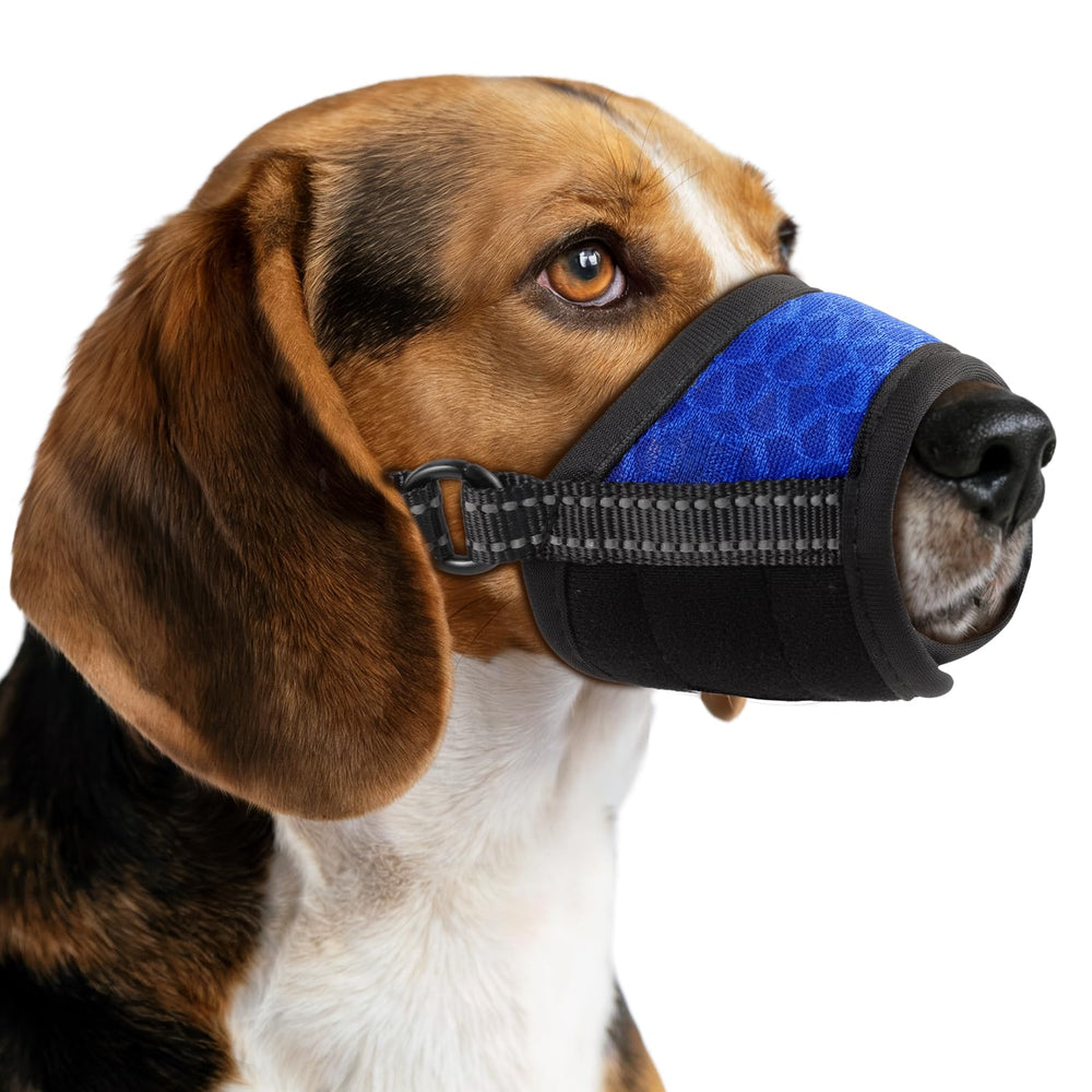 Muselière BONTHEE pour chien, demi-couverture respirable pour ventilation optimale lors des sorties.