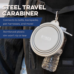 Bonza gamelle avec carabine intégrée, facile à attacher lors des randonnées.