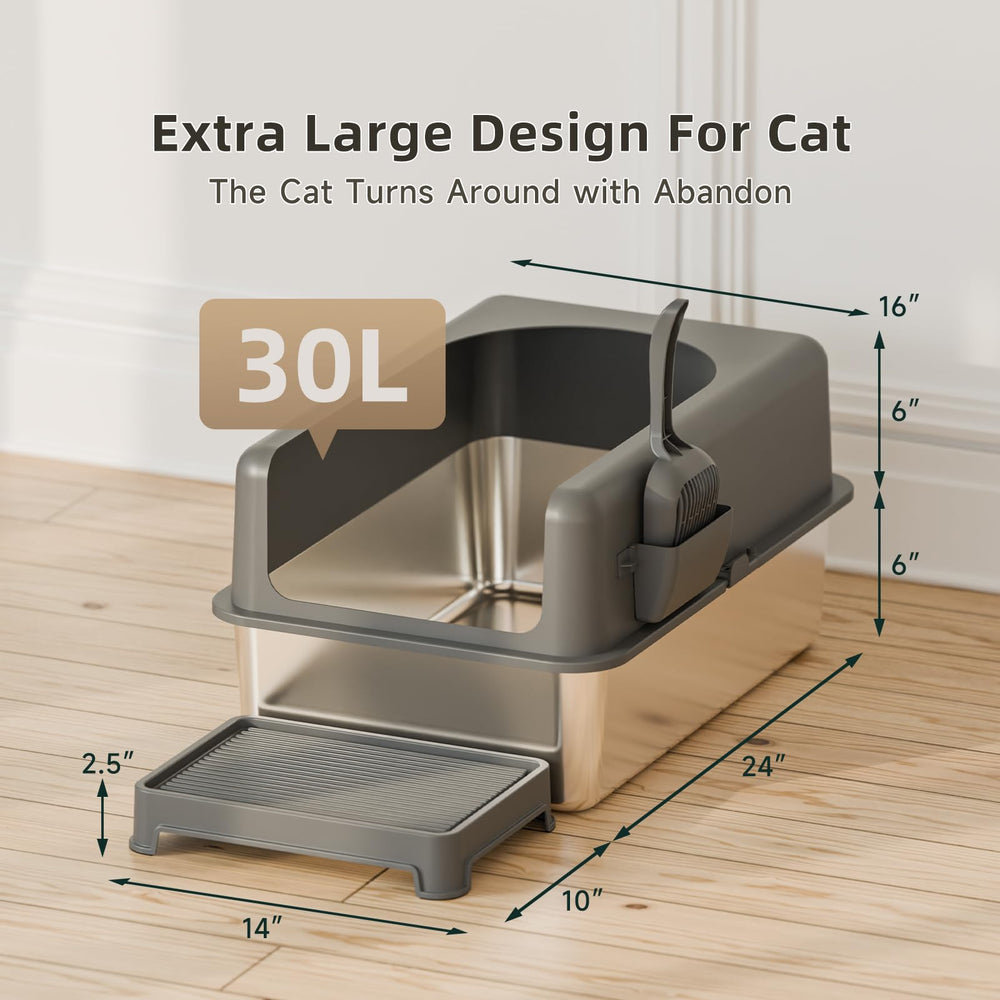 Booche litière inox durable 304, conçue pour durer.