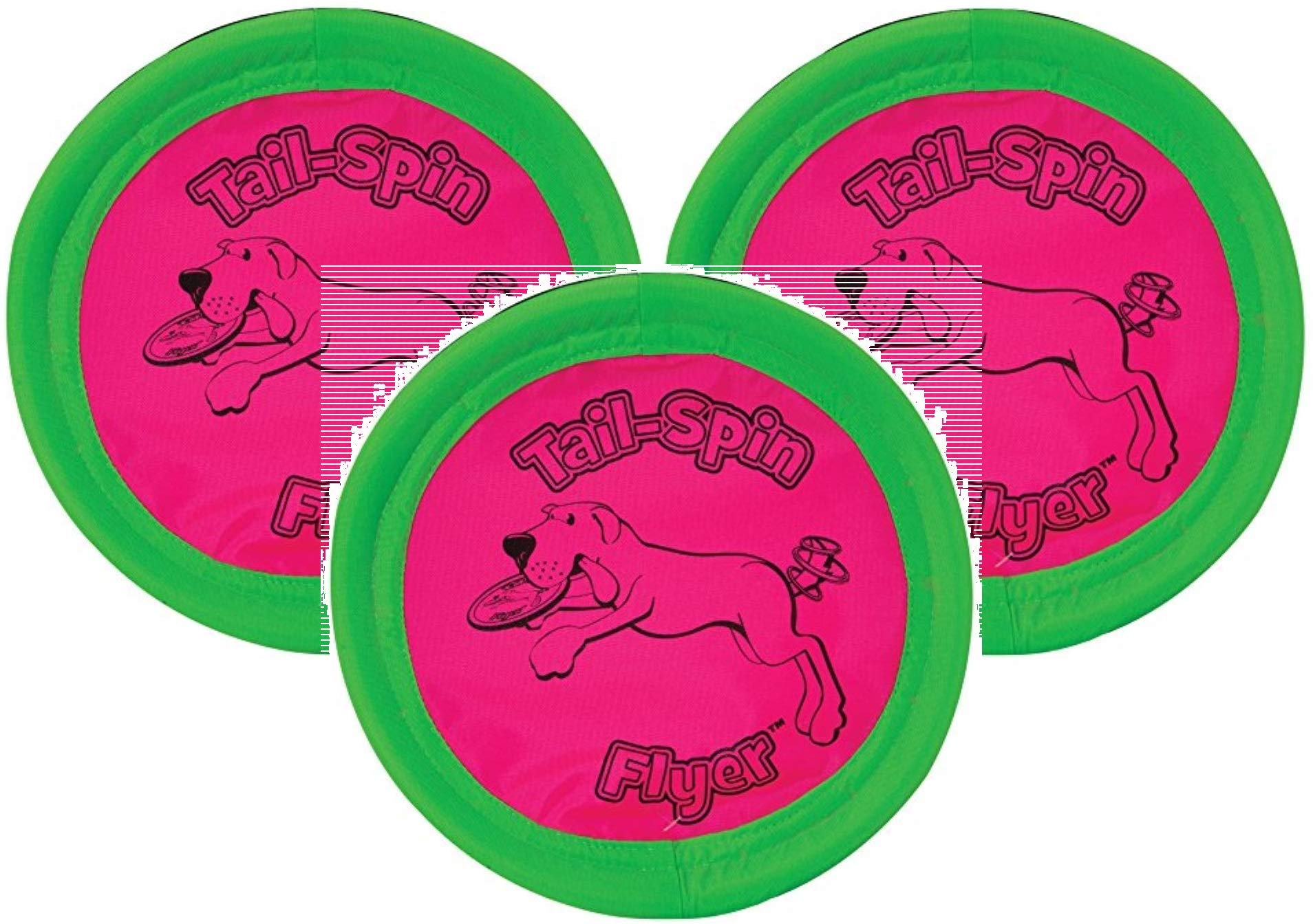 Jouet disque volant Booda Tail-Spin pour chien, idéal pour jeu interactif et sécurité dentaire.