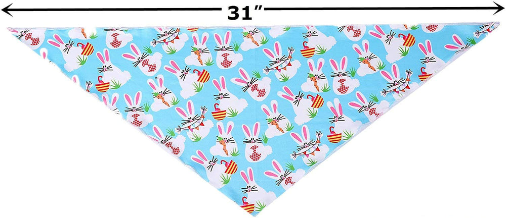 BoomBone bandana lapin imprimé bleu chien, style unique.