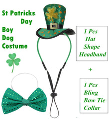 BoomBone ensemble costume Saint-Patrick pour chien, parfait pour les fêtes.