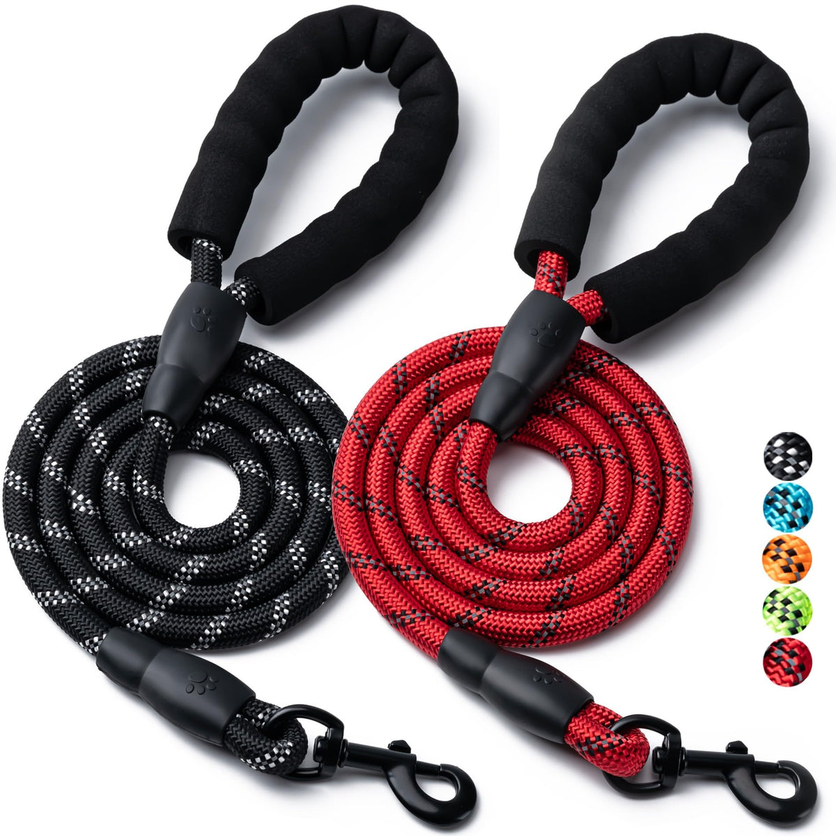 BOOMIBOO longe-chien-4ft avec poignee rembourrée, confort lors des balades.