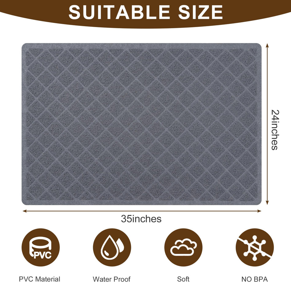 BOOMIBOO Tapis Litière Chat, grilles profondes capturent gros débris.