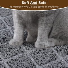 BOOMIBOO Tapis Litière Chat, imperméable protège le sol des liquides.