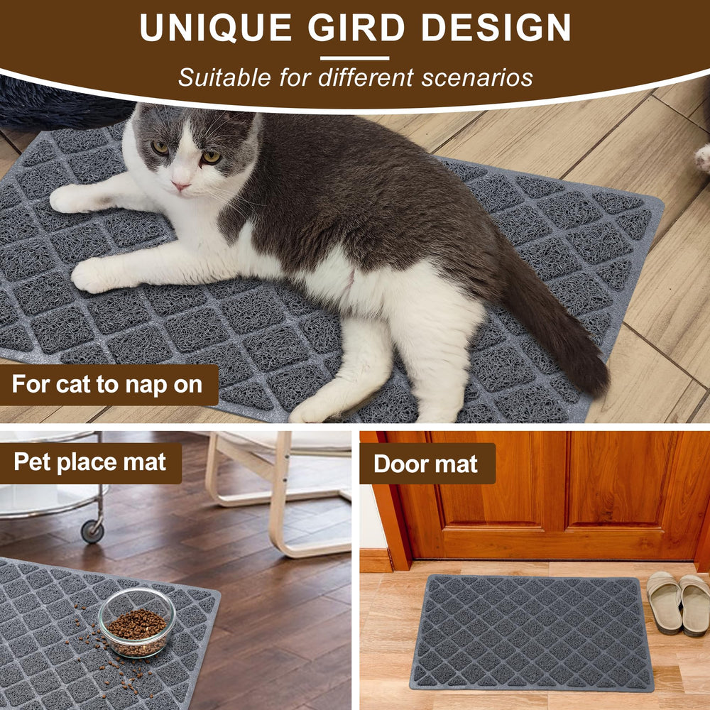 BOOMIBOO Tapis Litière Chat, nettoyage facile; secouer ou rincer.