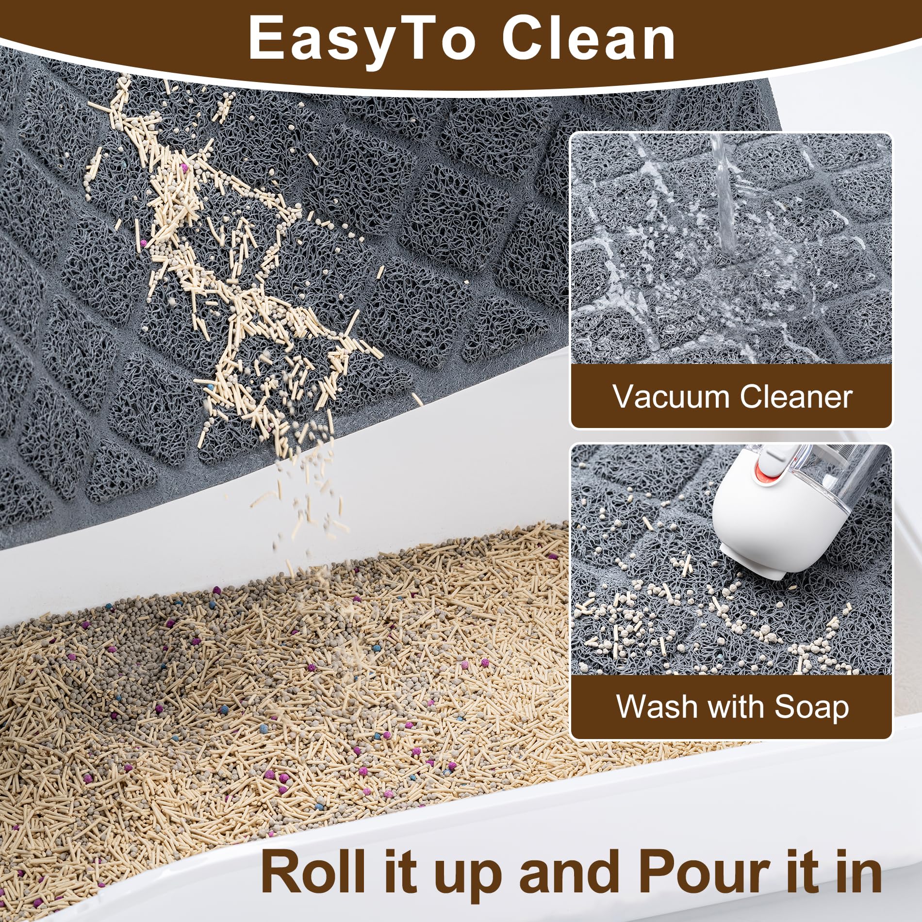 BOOMIBOO tapis capte les poussières et réduit les traces.