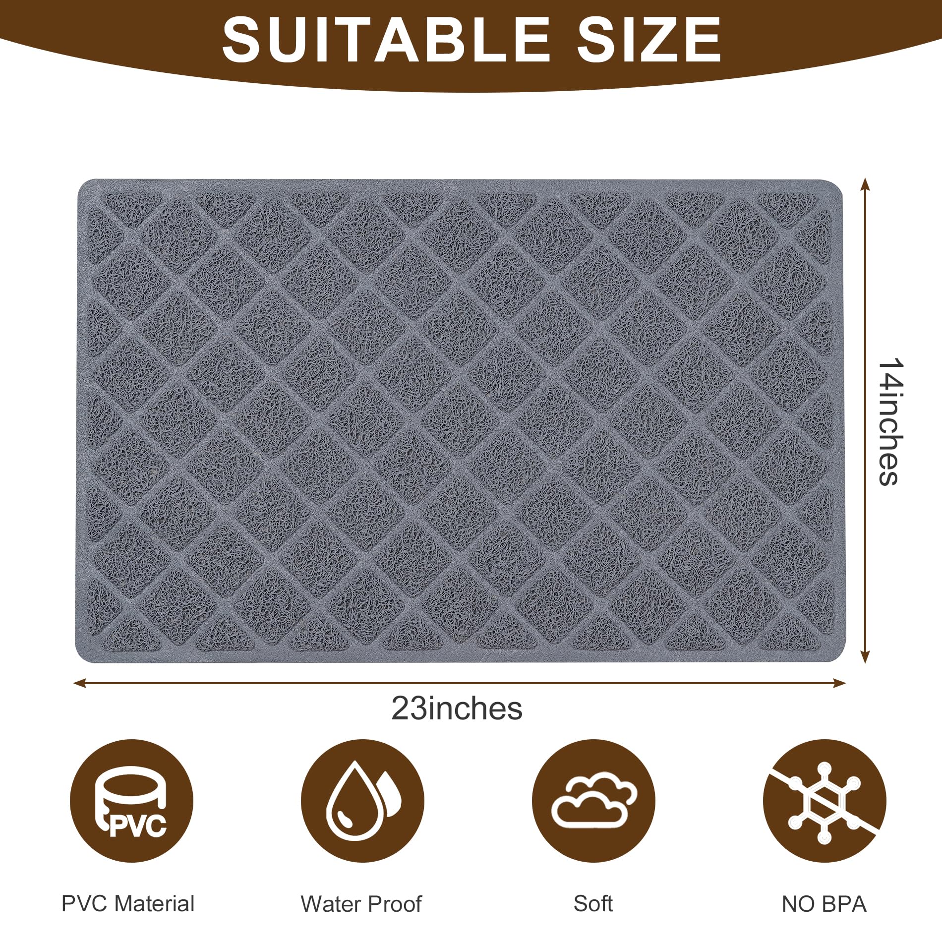 BOOMIBOO tapis litière – zone anti-traces retient les particules.