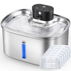 BOORCA fontaine eau sans fil 5L pour chat offre une hydratation pratique.