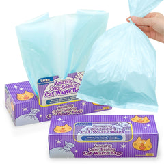 Sacs BOS bleu clair opaques parfaits pour déchets du chat