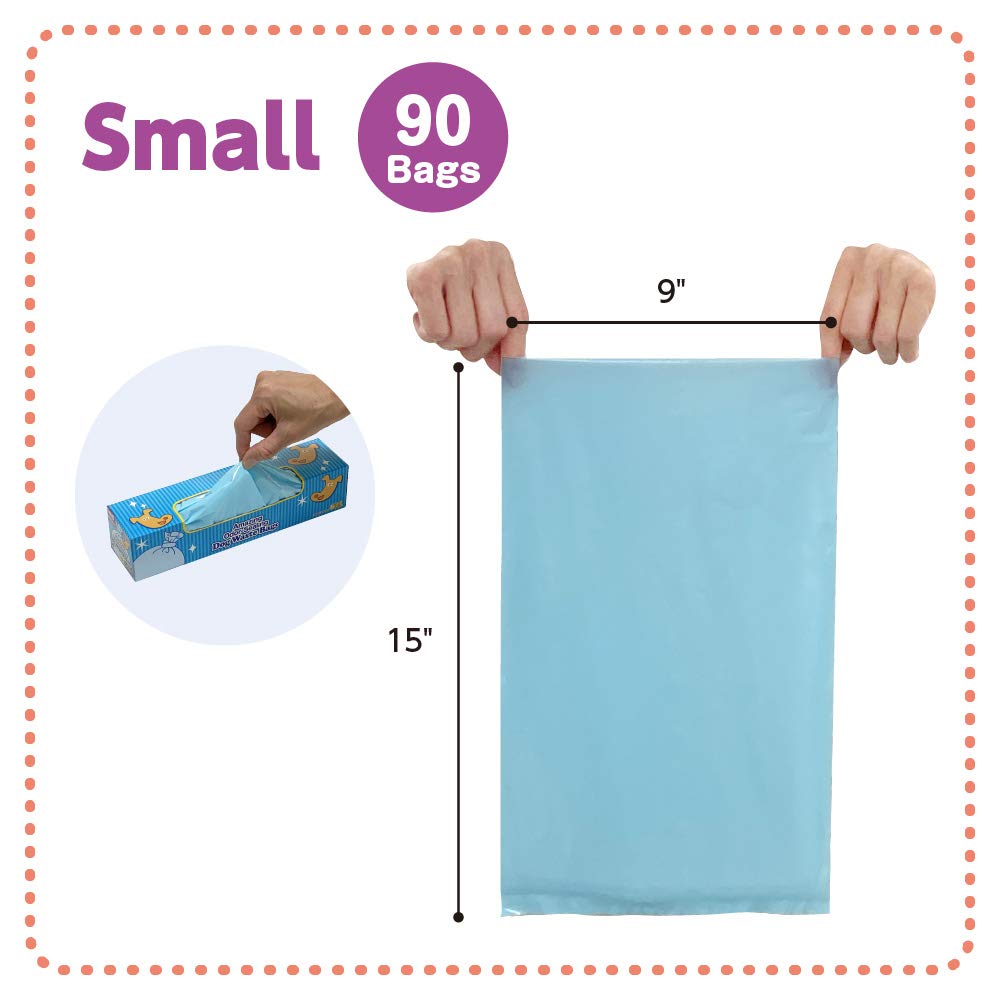 Sacs BOS bleu clair, distributeur compact facilitant le tirage et l'usage rapide.