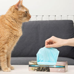 BOS sacs-poubelle chat, taille L, bleu clair: grande capacité adaptée.