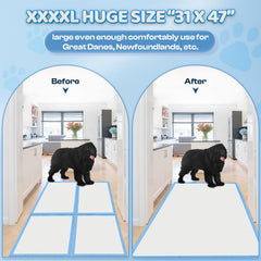 Format grand 79x119 cm par Boscute pour grands chiens.