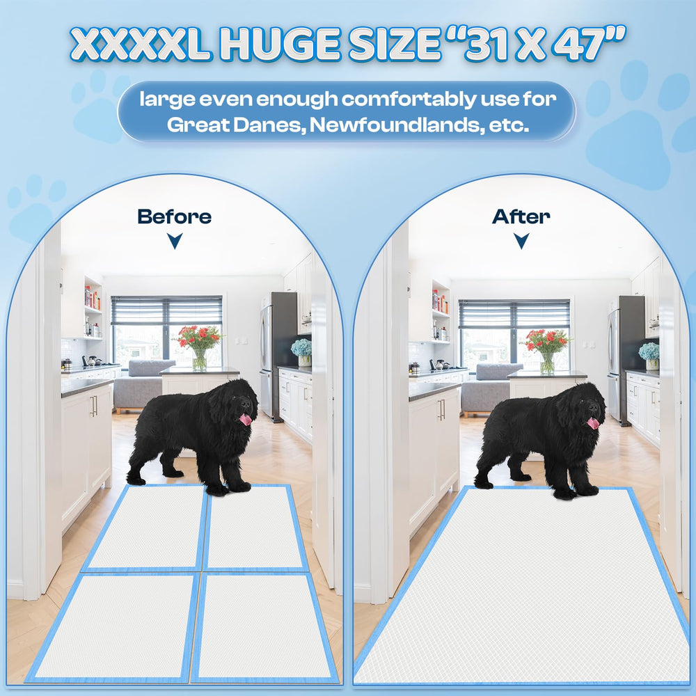 Tapis-pipi Boscute format 79 x 120 cm, idéal pour grands chiens et chiots.