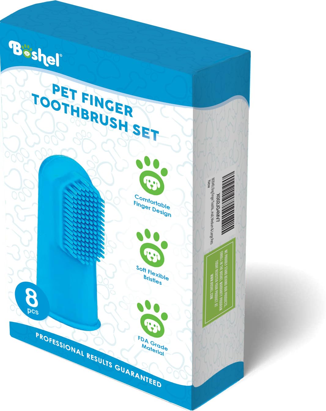 Boshel brosse-doigts-dentaires-tranquillité-routine-chiens, facilite la routine buccale.