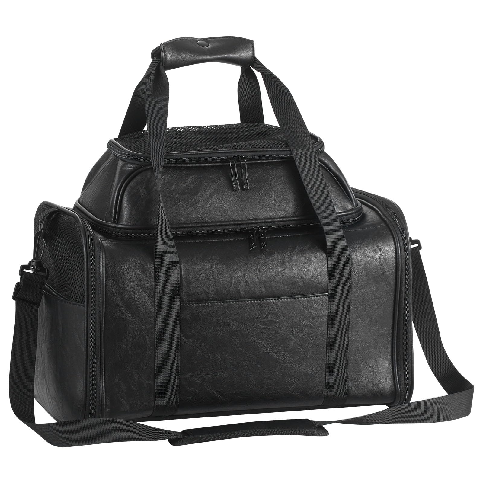 Bosnanller sac animaux cabine noir, transport sûr en cabine pour petit chien ou chat.