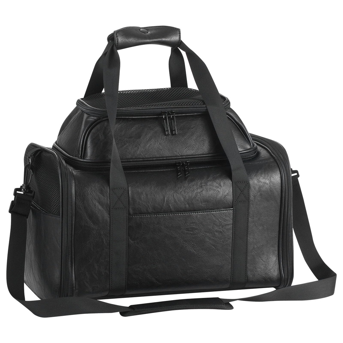 Bosnanller sac animaux cabine noir, transport sûr en cabine pour petit chien ou chat.