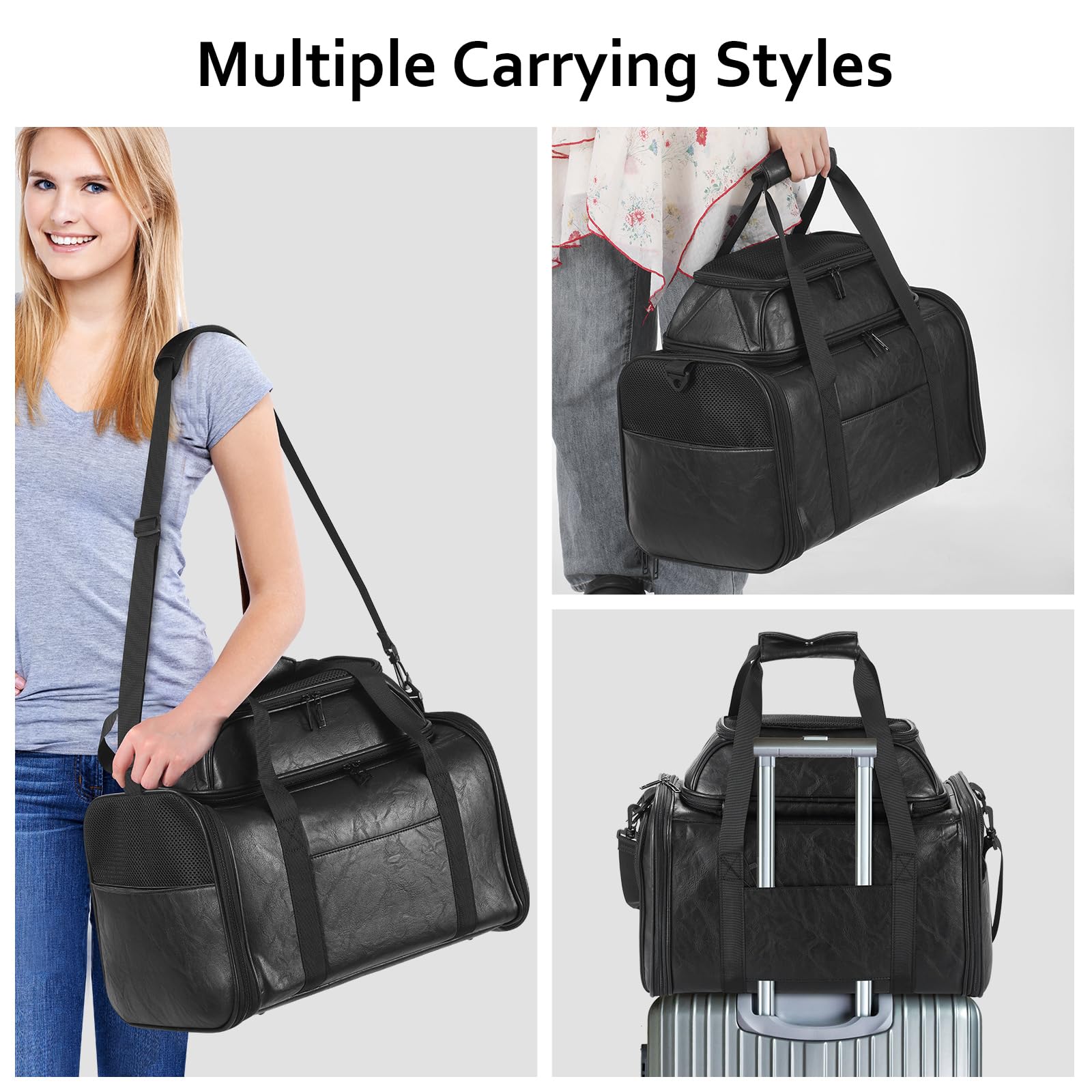 Bosnanller sac avec poches latérales, rangement pratique pour accessoires et documents.