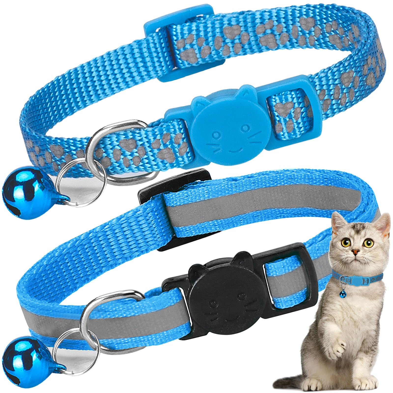 Collier Bosose pour chat avec boucle sécurité, idéal pour éviter les accidents lors des sorties.