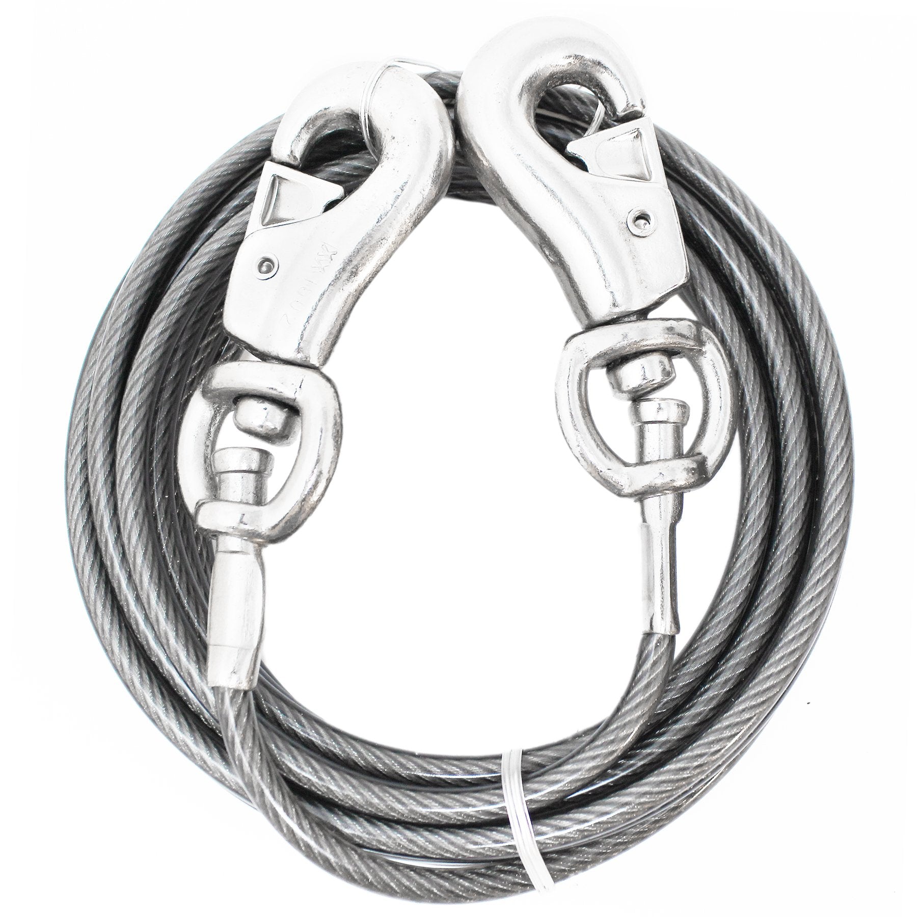 Boss Pet Prestige Super-Beast Tie-Out 15 pieds, connexion directe robuste pour chiens jusqu'à 250 livres.