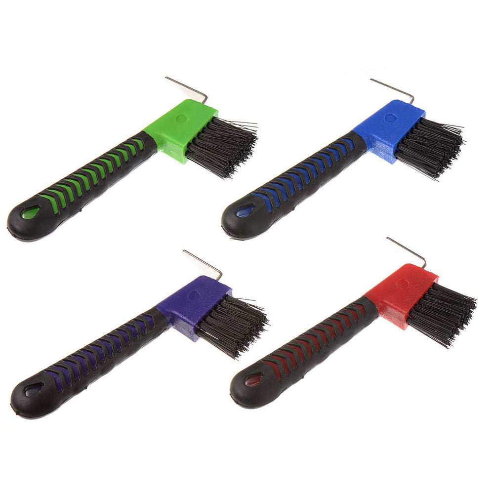 BOTH WINNERS brosse sabot cheval ensemble 4 pièces vert neon, nettoyage precis