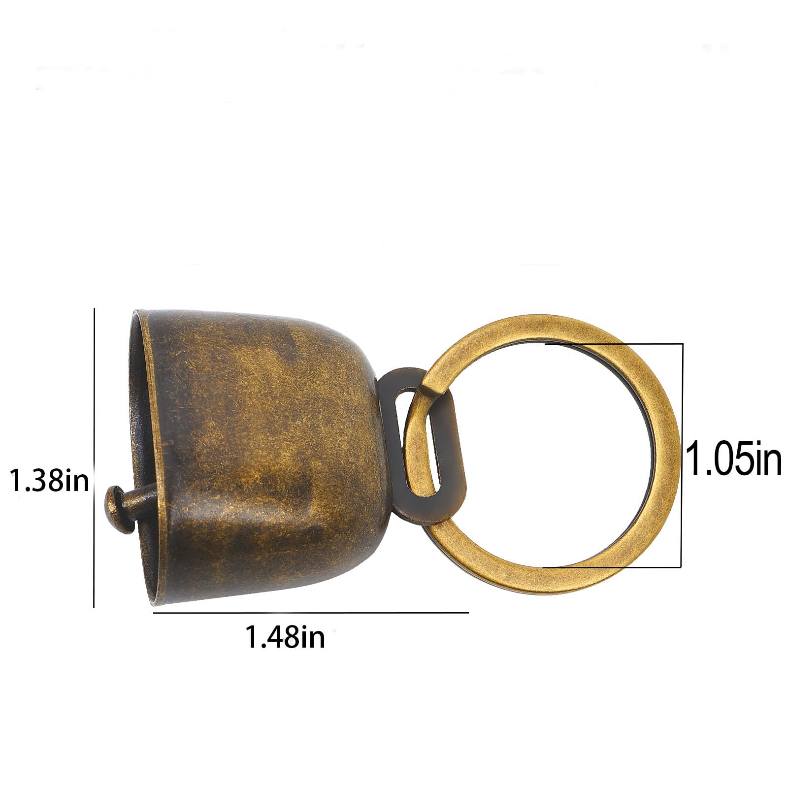 Bouclel cloche bronze pour collier chien, sonnerie légère pour signaler la présence