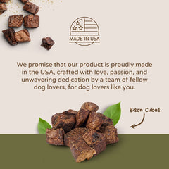 Boulder Dog Food Company – Bison Cubes entraînement chien, récompense saine et motivante.