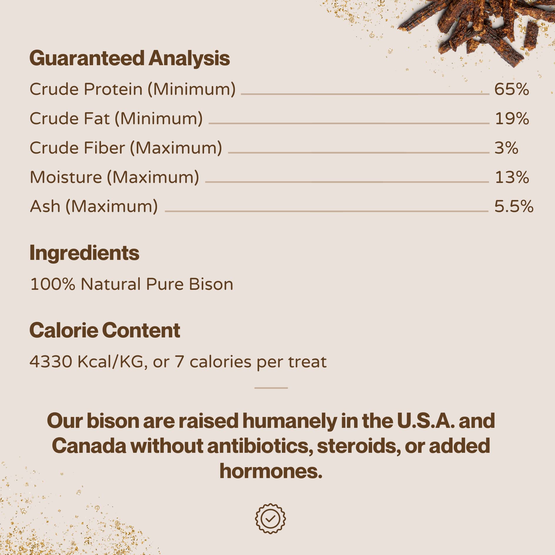 Boulder Dog Food Company Bison Bits dans un bol, récompense savoureuse pour les exercices.