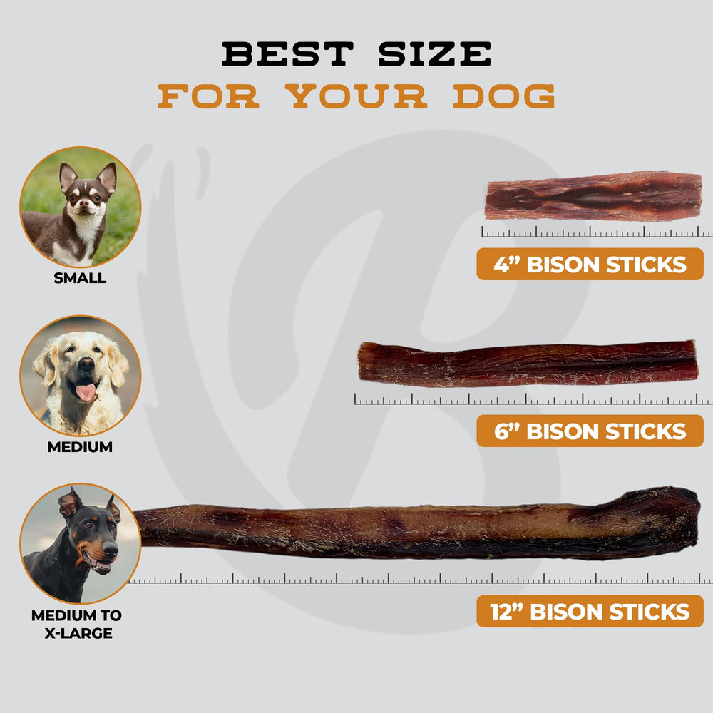 Friandise Boulder Bison Chews sans additifs – naturelle et adaptée aux chiens sensibles.