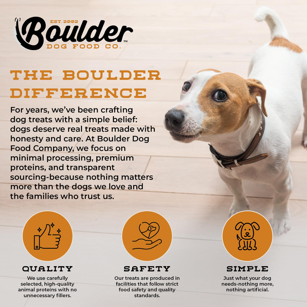 Friandise Boulder Bison Chews texture digestible – croquant durable.