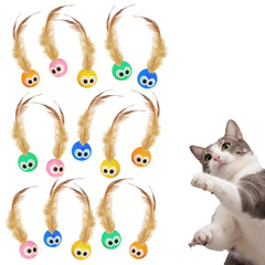 Bouncy Tails balle plumes naturelles stimule l’instinct de chasse et jeu.