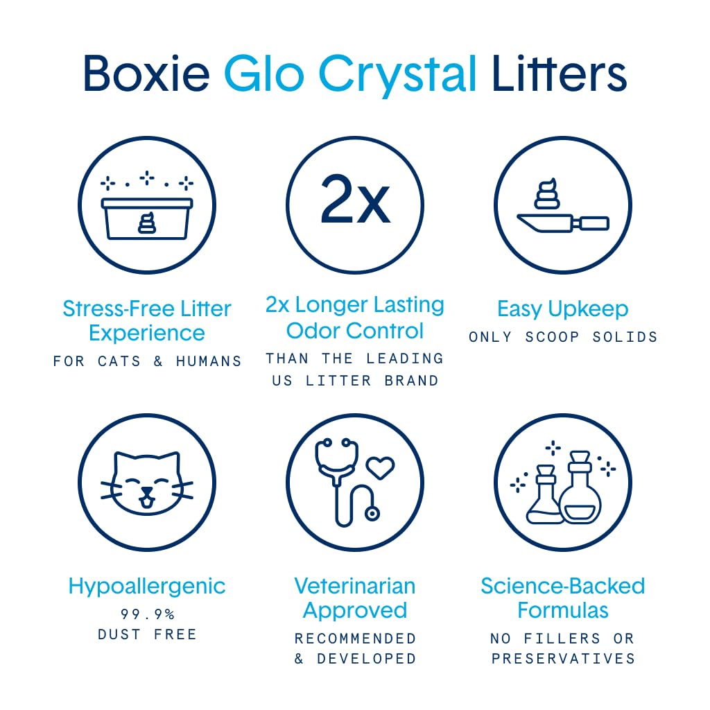Boxiecat Glo: granules doux qui imitent le sable et offrent du confort.