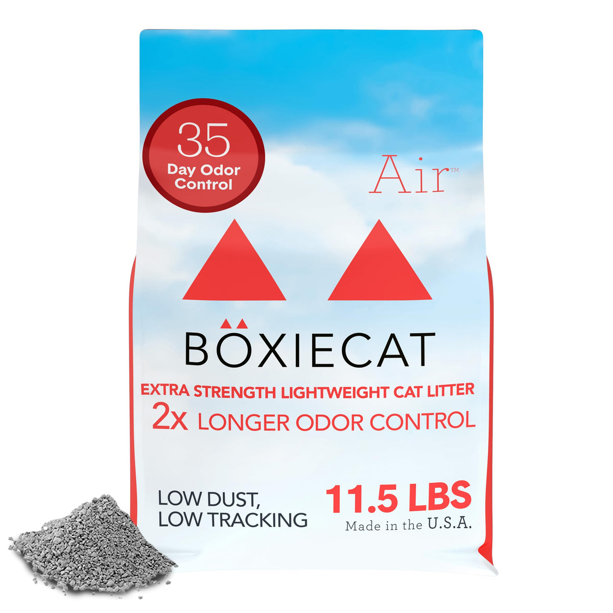 Boxiecat Litière Extra Strength – emballage pratique et sans poussière pour démarrage rapide