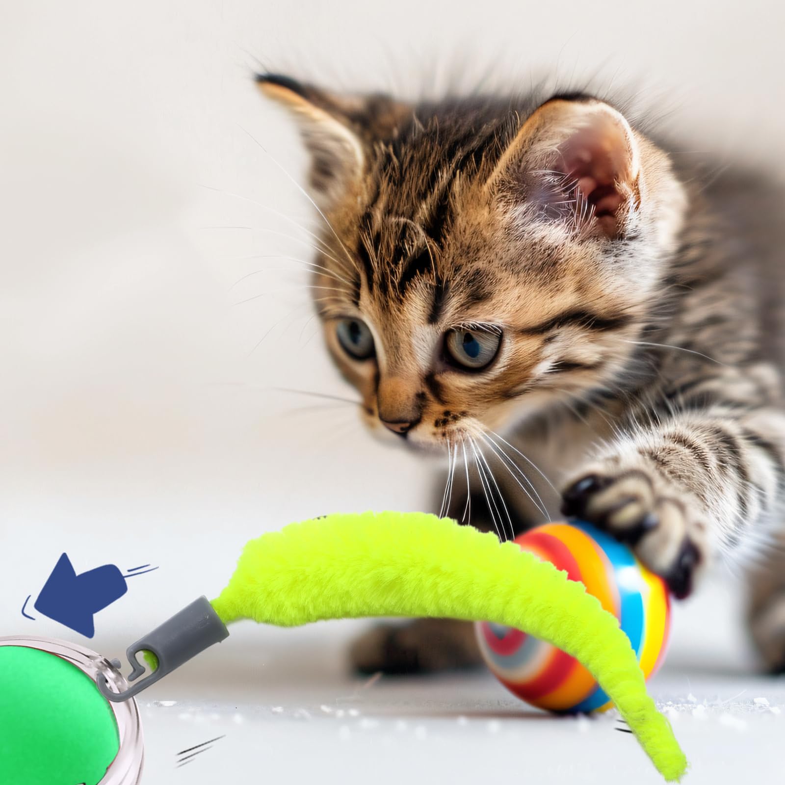 Couleur jaune vif BOXOB pour capter l’attention du chat et favoriser l’interaction.