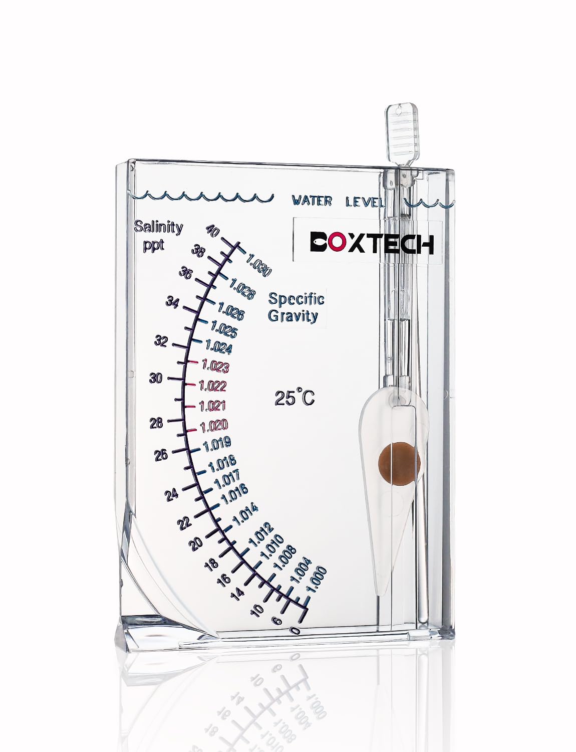 Boxtech Hydromètre eau salee pour aquarium, lecture précise du niveau de salinité.