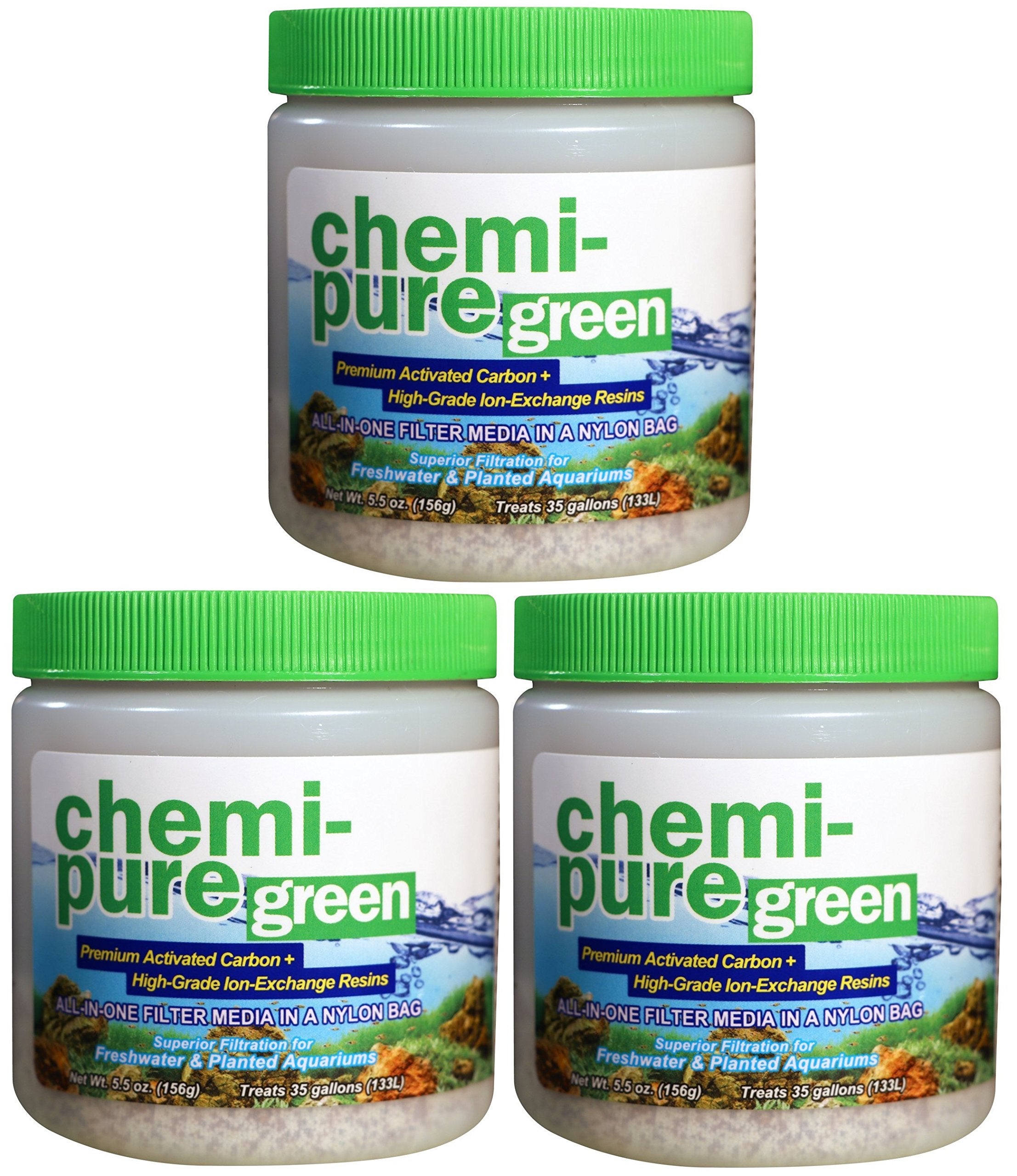 Boyd Chemi Pure Green montre le sac-filtration-nylon, pratique et efficace pour plantes aquatiques.