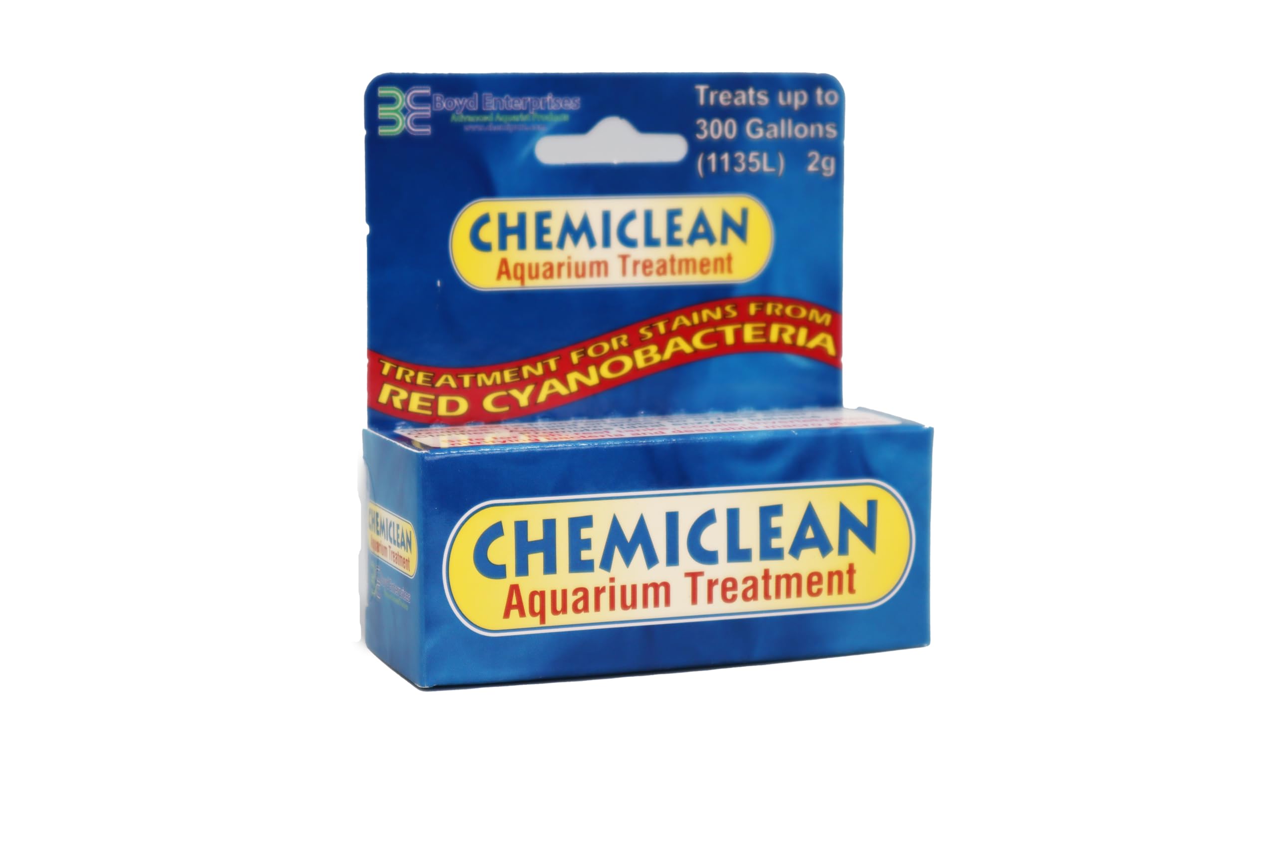 Boyd Chemiclean 2g, bouteille, réduction des cyanobactéries dans l'aquarium.