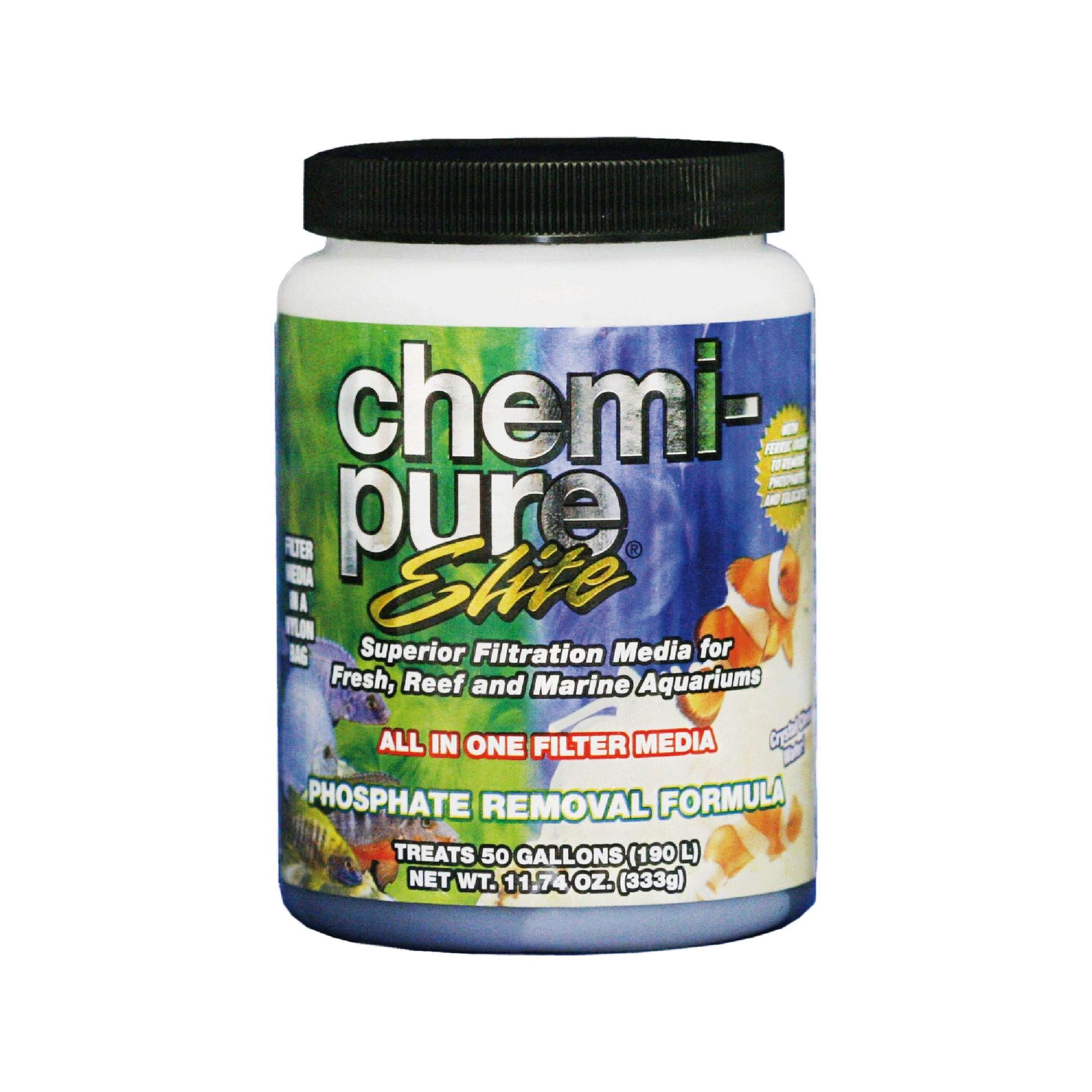 Chemipure Elite de Boyd Enterprises, bouteille, filtration efficace pour eau claire et sans odeurs.